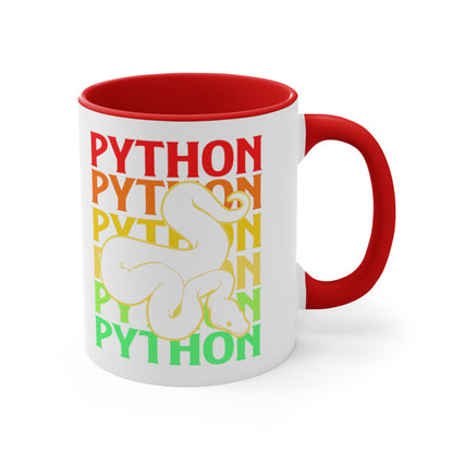 For The Love Of Pythons Accent Coffee Mug, 11oz