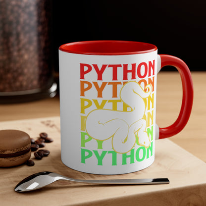 For The Love Of Pythons Accent Coffee Mug, 11oz