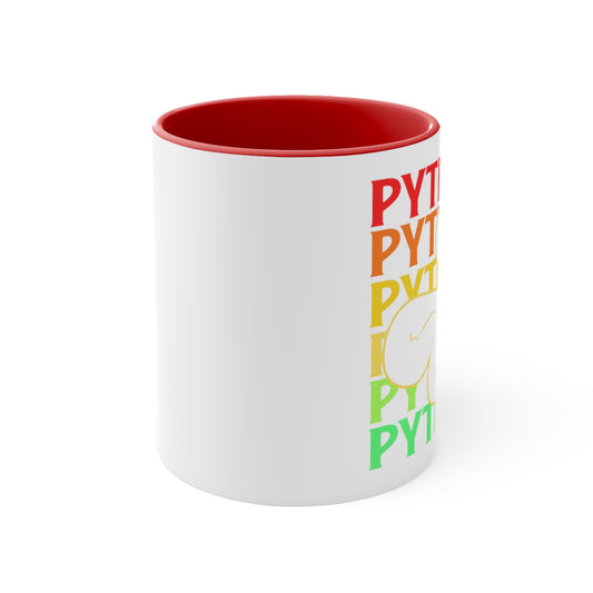 For The Love Of Pythons Accent Coffee Mug, 11oz